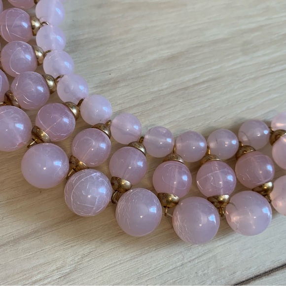 Rose Quartz (faux) Statement Necklace - Picture 3 of 7